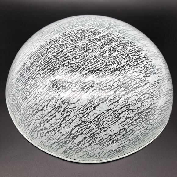 Glass Studio Glass Bowl 8" x 2" Aqua Blue color Used with Defect *READ - Picture 11 of 13